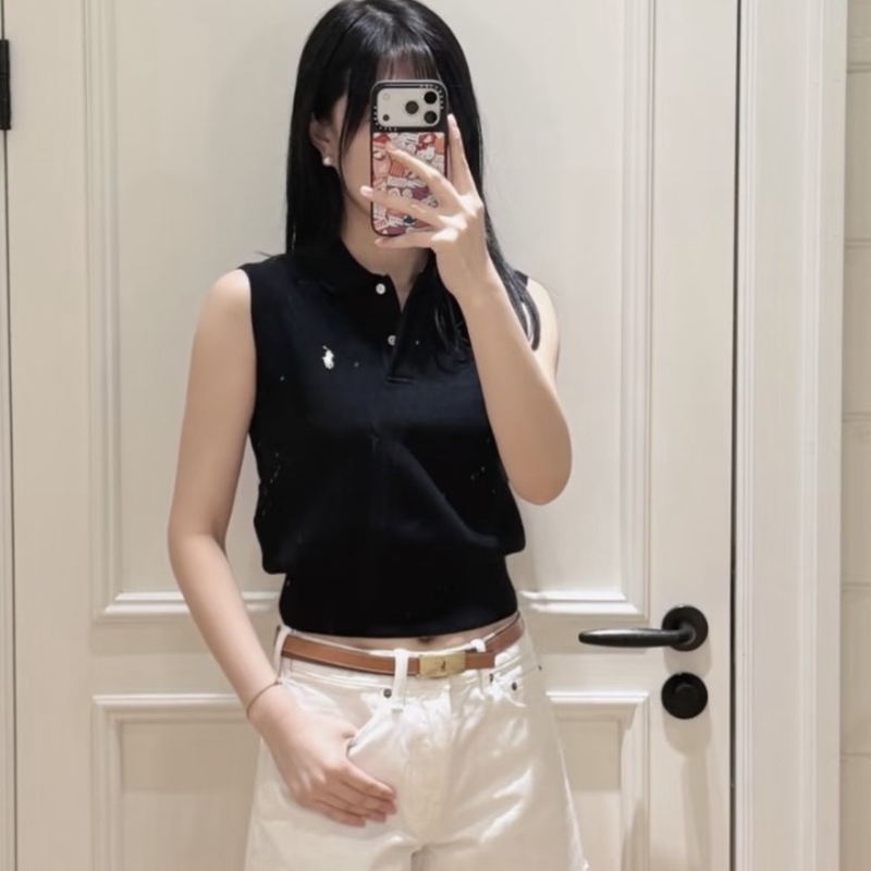 In-Stock Ralph Sleeveless T-Shirt Polo Shirt for Women with Small Horse Logo Embroidery, Knitted Summer Vest with Waist-Cinching and Breathable Features In-Stock Ralph Sleeveless T-Shirt Polo Shirt for Women with Small Horse Logo Embroidery, Knitted Summer Vest with Waist-Cinching and Breathable Features