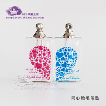 Homemade fetal hair keychain Baby baby fetal hair souvenir Handmade diy newborn gift parent-child pendant