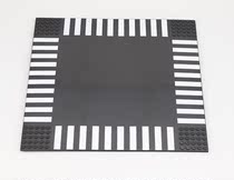 Grain Building Block Road Plate Bottom Plate Straight Road Crossroads Bend T-word junction road plate compatible Lego