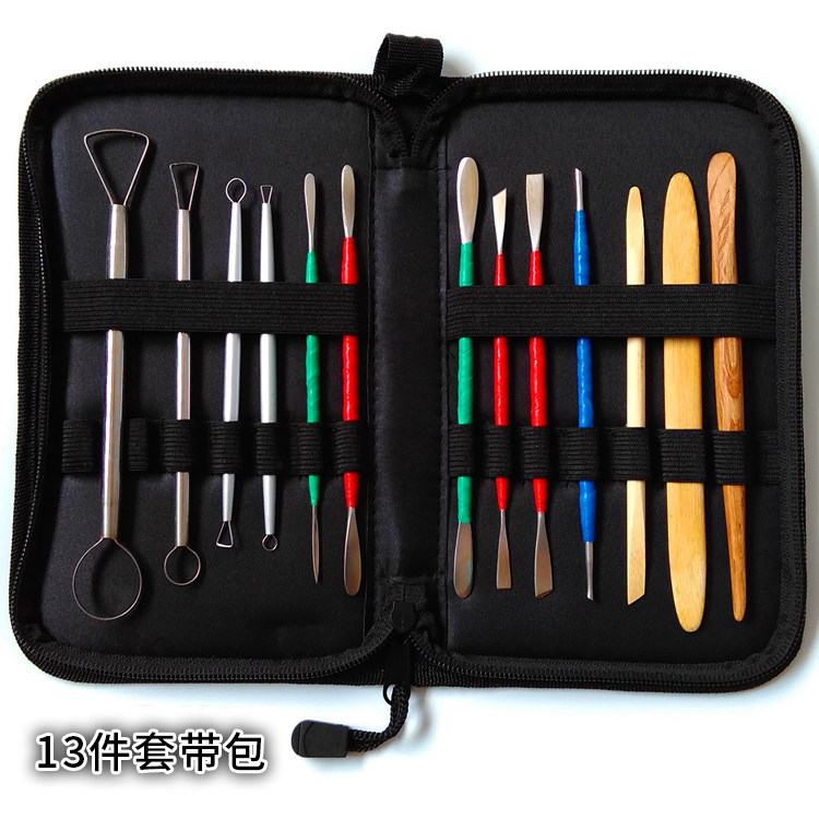 13 sets of sculpture tool knives finely carved oil mud soft clay sculpture model pottery light clay modeling knife set
