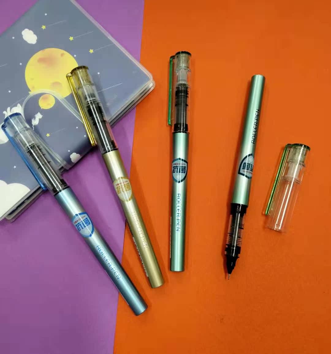 Aodemei direct liquid replaceable capsule ball pen boxed ultra-large capacity antibacterial pen impulse 12 packs