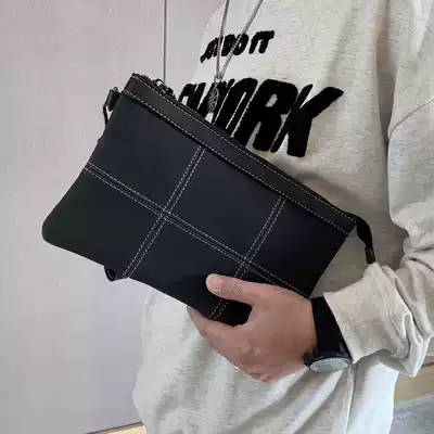 Hong Kong men's clutch bag large capacity clutch fashion leather envelope bag simple casual versatile men's bag