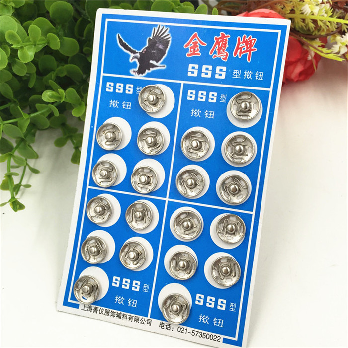 Golden Eagle Hidden Buckle Button Invisible Black Zip-Mother Button Clothes Button Silver Flip Button High-grade Snap Button Small Snap Button