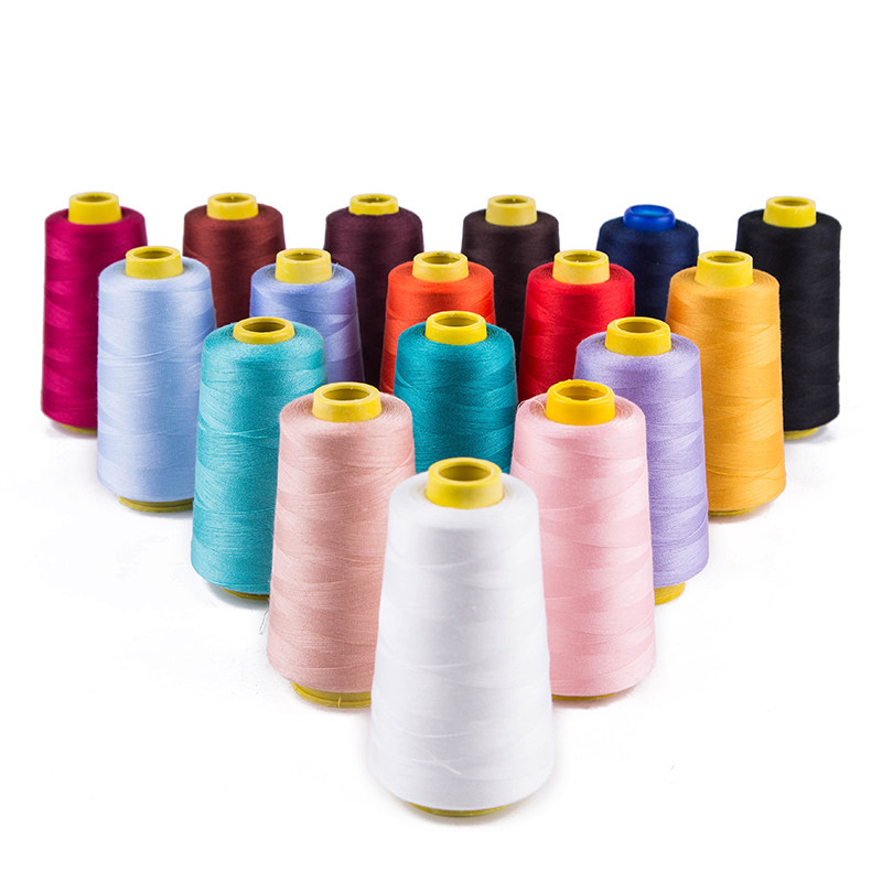 Mankai black and white color hand sewing household sewing machine thread sewing clothes handmade needlework 402 Polyester fiber pagoda thread