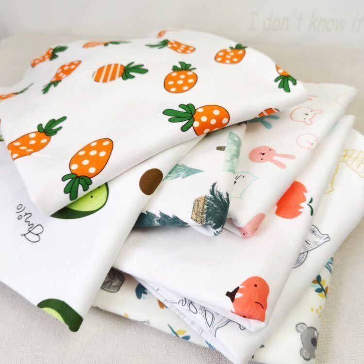 Pure Cotton Baby Needleloom Full Cotton Baby A Class Cartoon Printed Autumn Clothes Pants Sleeping Bag Quilts Cotton Clothes Fabric-Taobao