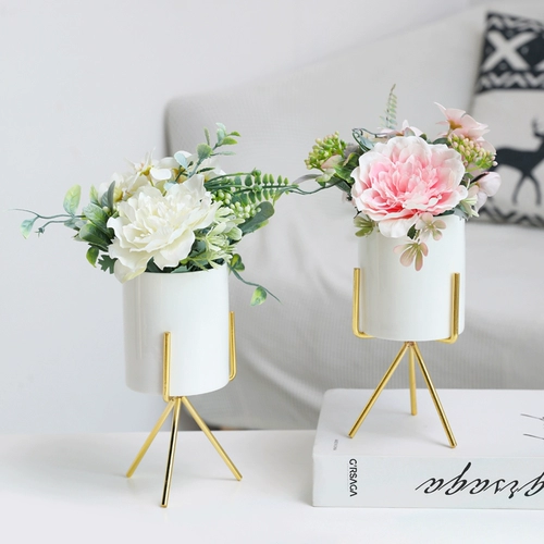 Северный фальшивый цветочный моделирование цветы домашняя гостиная отделка журнальный столик