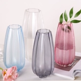 Ваза из стекла прозрачных украшений сухой цветочный цветок розовый цветок