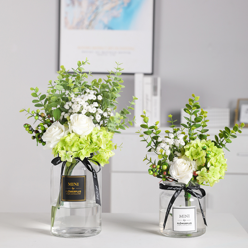 Nordic Small Fresh Silk Flowers Fake Flowers Simulation Flowers Living Room Furnishing Table Decoration Pendulum Flower Inserts Vases Drying Bouquet Pendulum Pieces