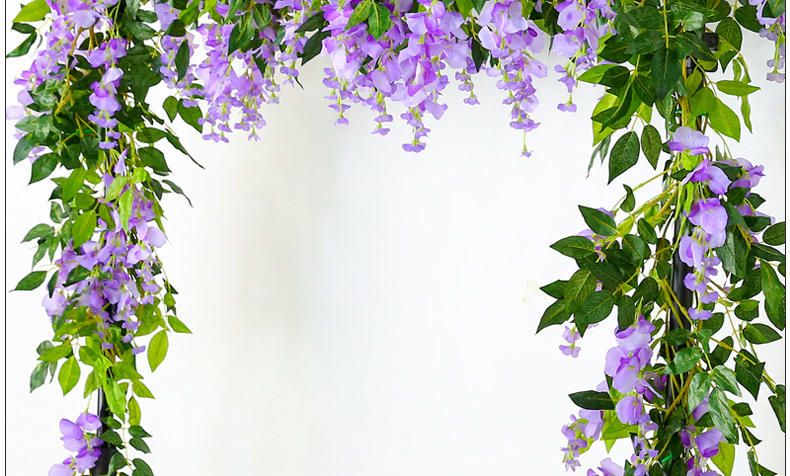 Mô phỏng Hoa Wisteria Hoa giả Vine Bọc Hoa cưới Chuỗi Ống Điều hòa nhiệt độ Ban công trong nhà Trang trí trần nhà Hoa Mây - Hoa nhân tạo / Cây / Trái cây chậu hoa giả