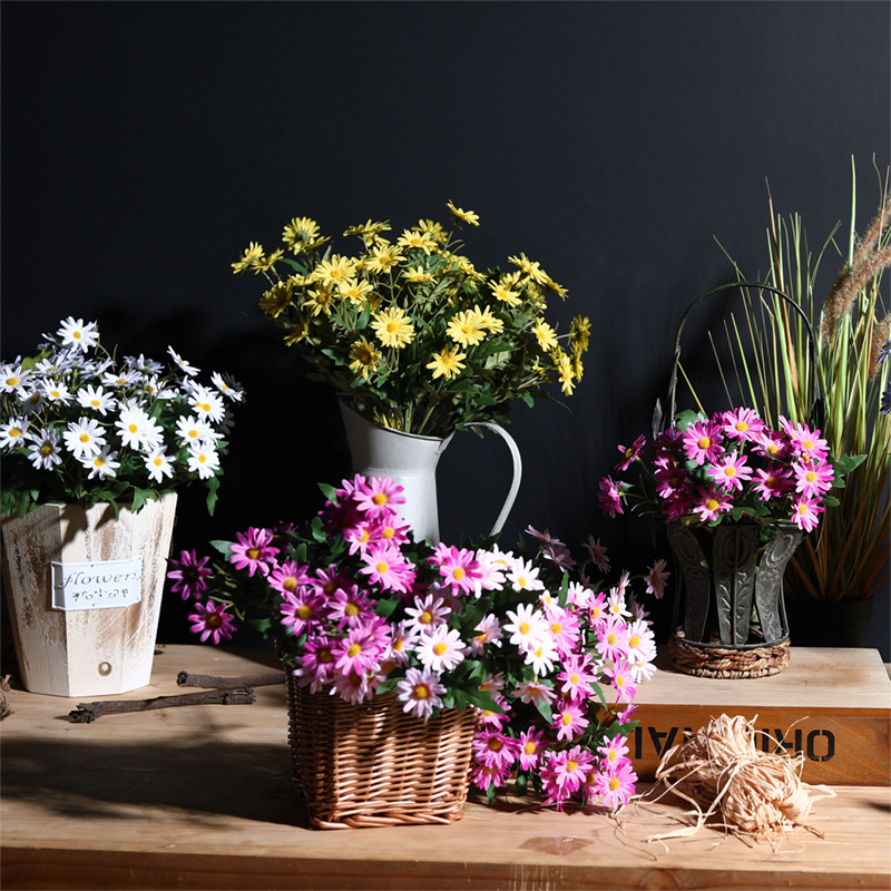 Korean daisy simulation flower bouquet plastic silk flower flower flower flower interior decoration flower furnished living room