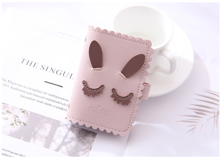 Gói dễ thương Bunny Thẻ nhỏ Chủ thẻ nhỏ gọn Thẻ đa tài xế Giấy phép da Bao da đa năng Chức năng lớn Thẻ chủ thẻ Thẻ - Chủ thẻ ví đựng thẻ atm