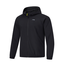 Li Ning 2024 spring new mens fitness casual windproof and water-splashing hooded sports windbreaker jacket AFDU089