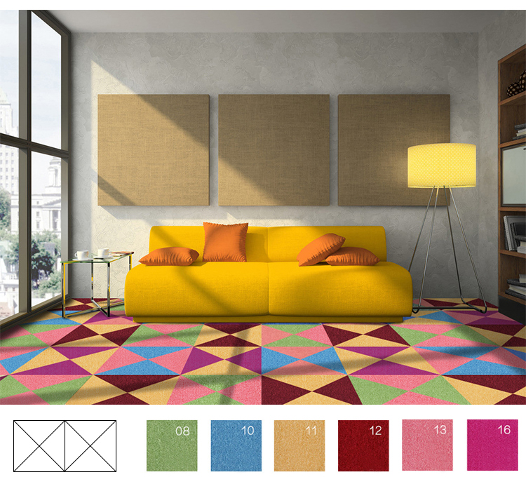 Thân thiện với môi trường nylon phòng khách thảm phòng ngủ đầy đủ sàn phòng thảm vào cửa phòng trẻ em khâu vuông văn phòng rắn màu thảm đỏ