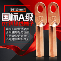 Copper nose DT - 10mm2 square oil blocking copper wire terminal brass wire brass grade A - thicker