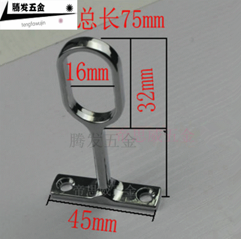 Thicken wardrobe clothes tube ; top flanged flange ceiling ; mid - through flange