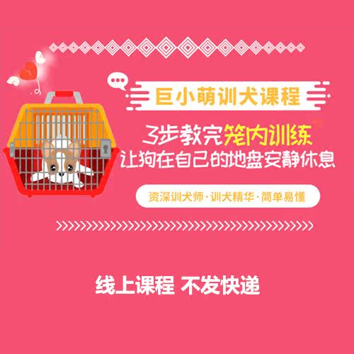 Giant cute pet training dog training course dog training course dog cage in and out of the cage into the cage training