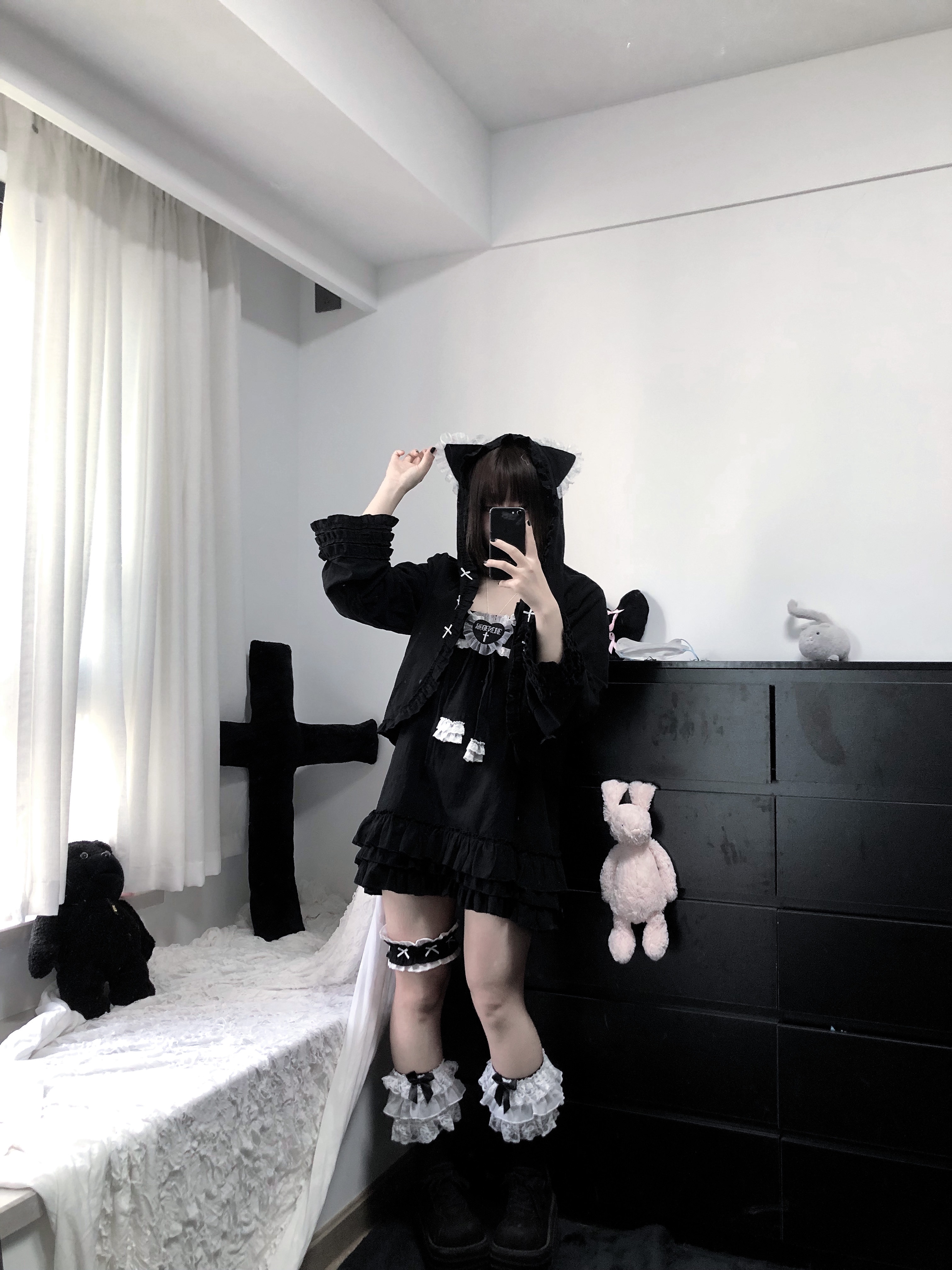 - cross heart - that 's monkey business Radio wave Original design doll sense Gu Zao Little skirt Cake skirt Dress