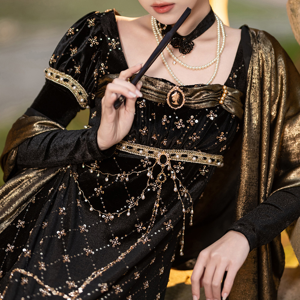 【Lingxi】Final payment for the Starfall Mirror Lolita Imperial Dress with heavy-duty and gorgeous beading