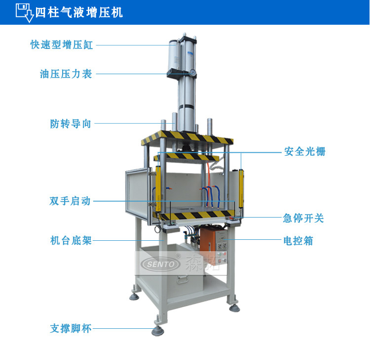 气液增压机 四柱气液增压机 气动压机 冲压专用 欢迎定制 气动压机,增压冲床,气液增压冲床,增压缸,增压阀