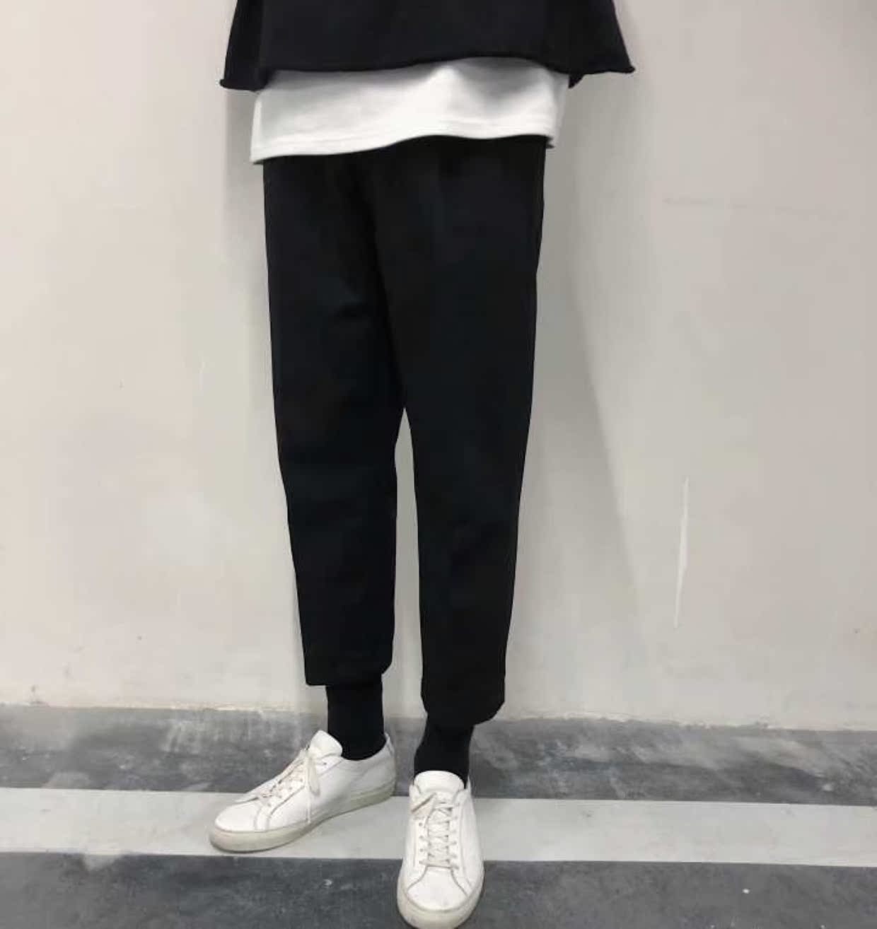 AaNn Normcore dày phần chín quần cắt thẳng thẳng bên trong nhung mỏng quần âu