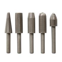 Electric rotary file embossed steel file soft metal electric grinding head woodworking file head 6mm rust removal chamfering u