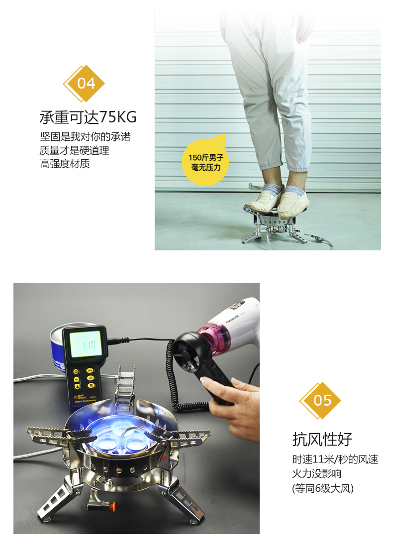 Bước rừng B17 chân núi ngoài trời bếp lò loại thẻ bếp lò di động dã ngoại bếp lò cắm trại chia đôi với bếp gas - Bếp lò / bộ đồ ăn / đồ nướng dã ngoại bếp nướng than hoa ngoài trời chân cao