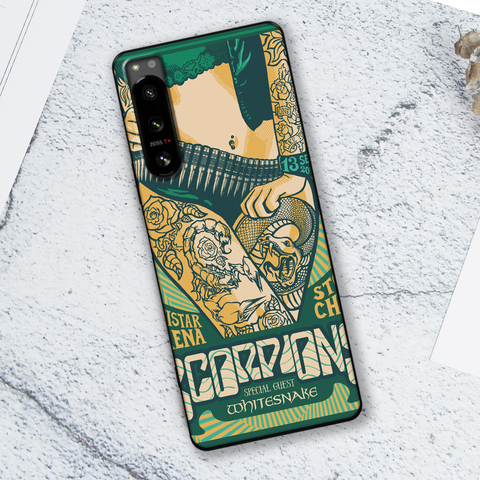 5 IV Giant Wave Illustration Silicone TPU Sony Xperia Phone Case