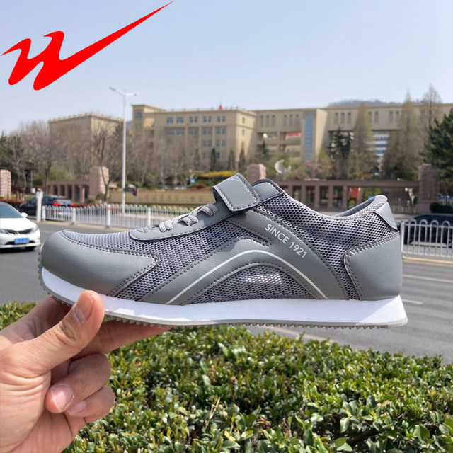 China Double Star Physical Store Genuine Men's Summer Single-Mesh Breathable Sports Shoes Lightweight Non-Slip Walking Shoes for the Elderly