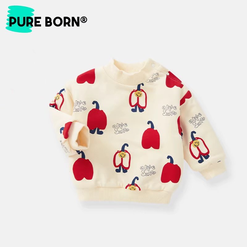 博睿恩男女宝宝卫衣秋冬款加绒卫衣