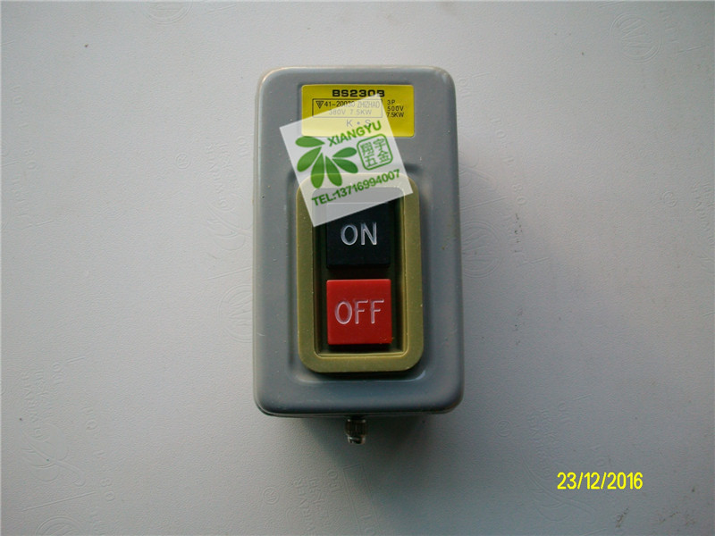 Woodworking table saw band saw belt machine switch BS-230B push button press button switch three-phase charge button switch 380V