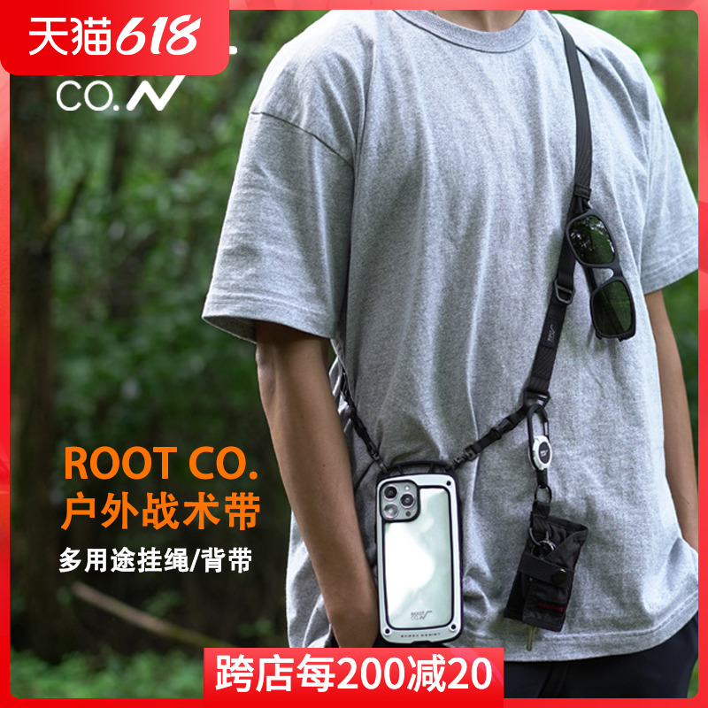Japan ROOT CO Original Multi-functional Tactical Belt New Versatile Hanging Neck Shoulder Strap Outdoor Equipped bag Belt