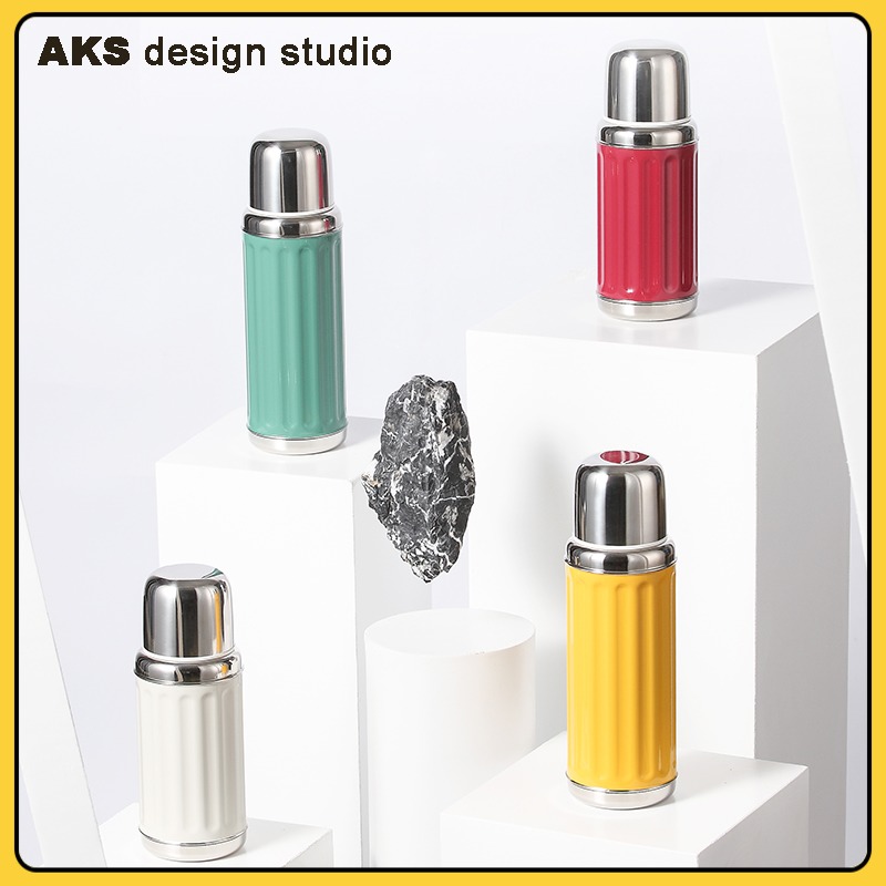 Hong Kong AKS Sounion thermos bottle personality retro trend stainless steel thermos cup Small portable accompanying cup