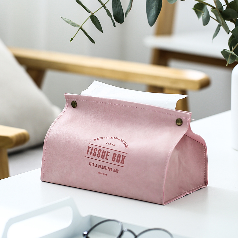 Personal leather tissue box houseTea table bedroom drawer box debris desktop containing box cartridge pumps bag