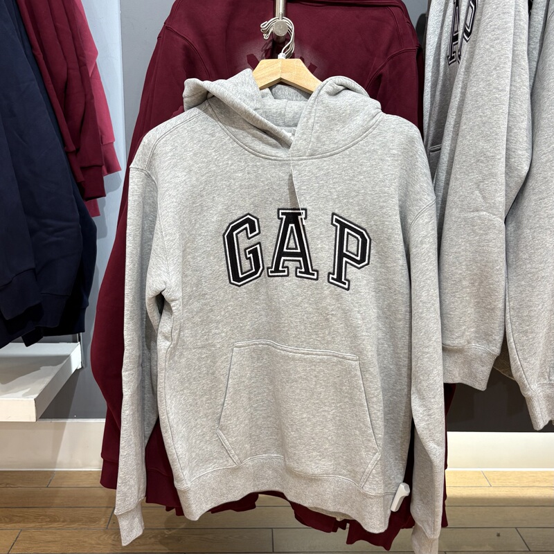 Gap Men's and Women's Clothing 2025 Autumn New Embroidered Logo Fleece Loose Hoodie Sweatshirt Top 787441 Gap Men's and Women's Clothing 2025 Autumn New Embroidered Logo Fleece Loose Hoodie Sweatshirt Top 787441