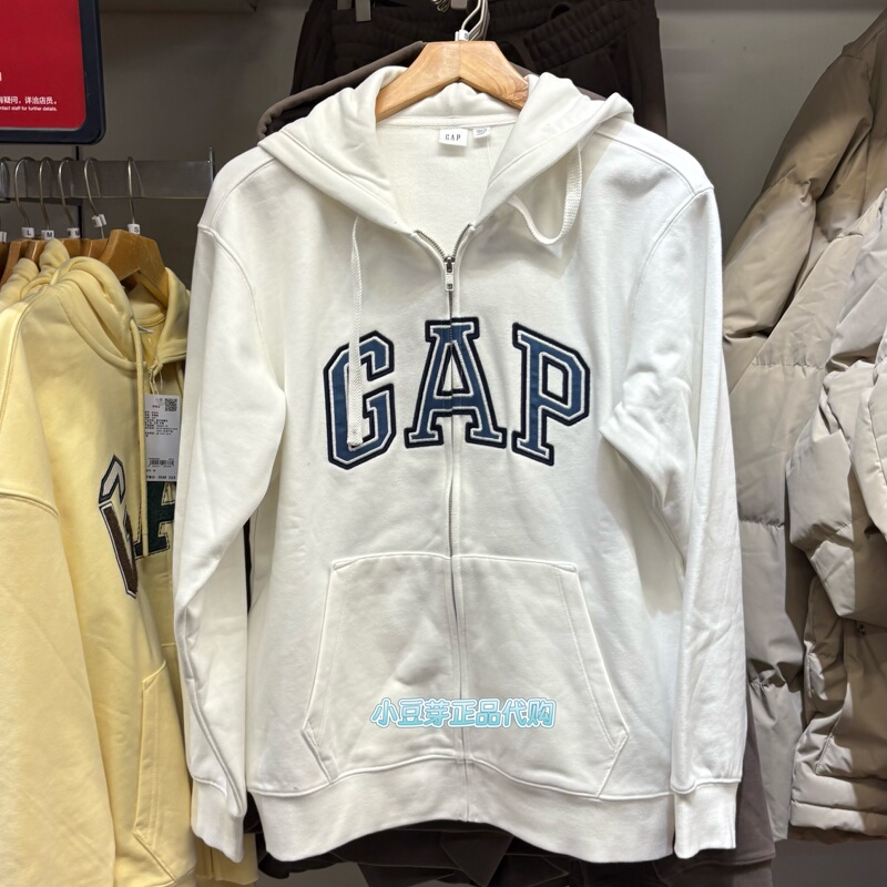 Gap Men's and Women's Clothing 2025 Autumn New Logo Heavy Zipper Hooded Sweatshirt Comfortable Casual Jacket 788461 Gap Men's and Women's Clothing 2025 Autumn New Logo Heavy Zipper Hooded Sweatshirt Comfortable Casual Jacket 788461