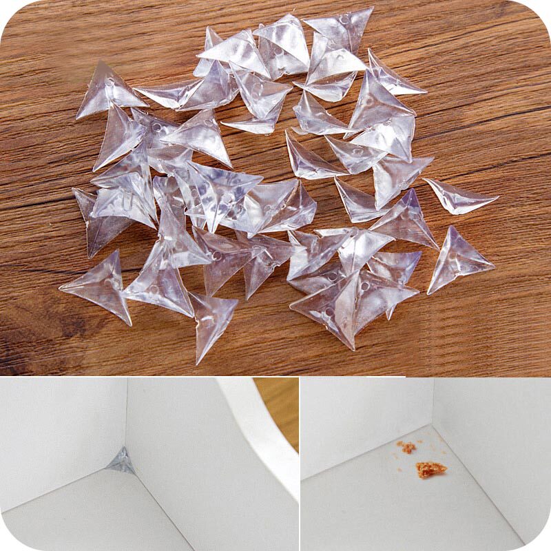 T transparent crystal overall cabinet dustproof corner drawer wardrobe corner dustproof plug furniture anti-gray corner cabinet body triangle pad corner grain