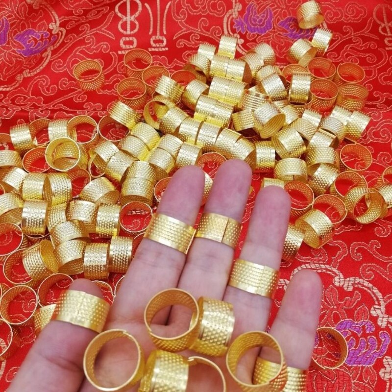 Wedding supplies Wedding gifts Bad luck and evil Metal thimble line live ring New mascot top ring