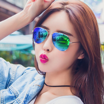 Special new sun glasses mens and womens color film mirror reflective driving resin sunglasses can be equipped with myopia sunglasses