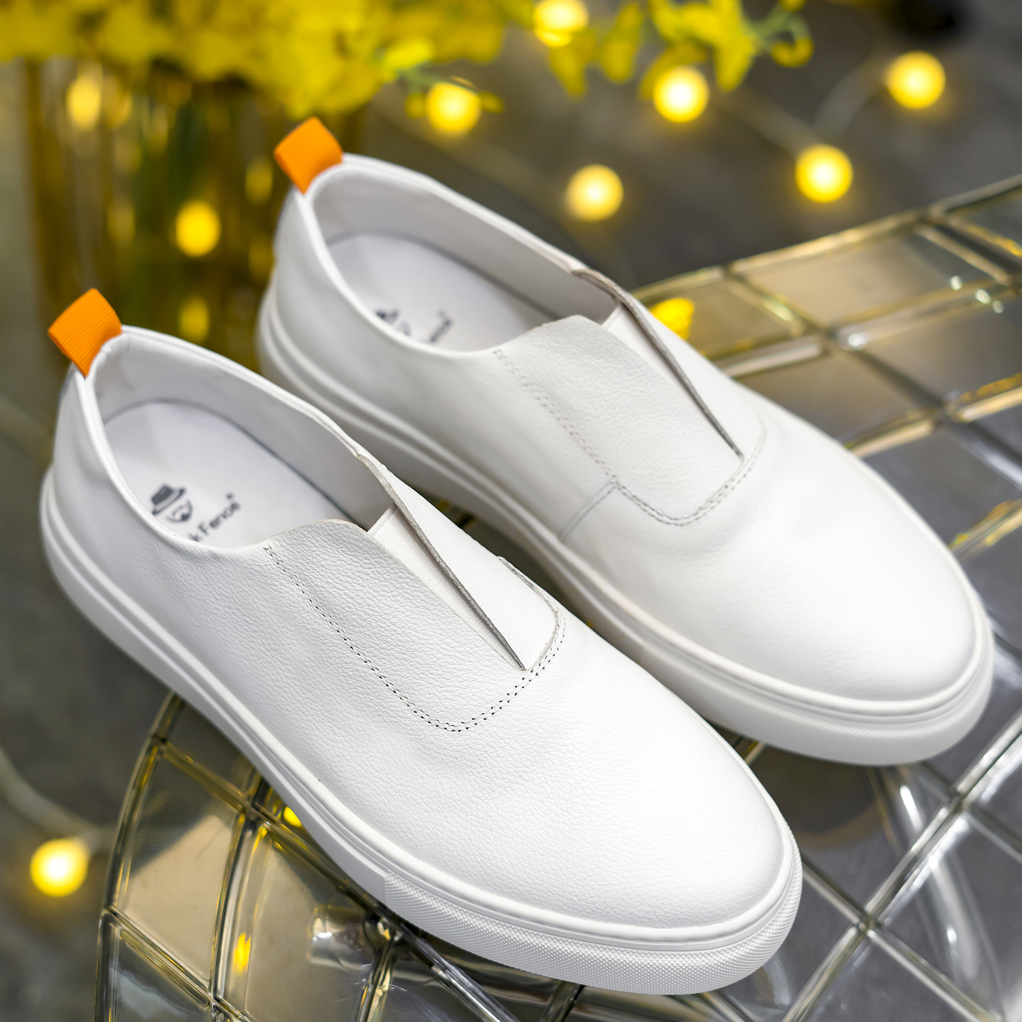 Korean Version Trends Brief Jole Foe Shoes One Foot foot Shoes Genuine Leather Sloppy Board Shoes Breathable Little White Shoes Men's Board Shoes