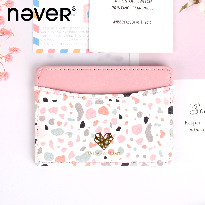 never Card Pack ultra-thin 4 SNAP CARD BAG MINI LADY ZERO WALLET CARD CARD BANK CARD PORTABLE