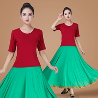 Бургундия в середине рукава + зеленая длинная юбка с зеленым золотом