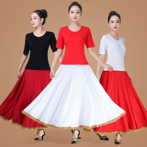 Комплект, футболка, юбка, танцующий костюм