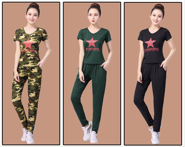 Trang phục khiêu vũ vuông 2019 mới phù hợp với mùa xuân và mùa hè ngụy trang trang phục múa thủy thủ nữ váy ngắn tay ngắn khoe quần áo - Khiêu vũ / Thể dục nhịp điệu / Thể dục dụng cụ giày múa cho bé gái