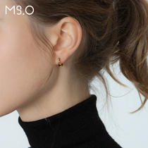 mso earrings 2020 new trend s925 silver European and American simple and fashionable color matching ear buckle small ear ring female wild