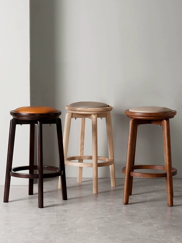 Столковое деревянное барное кресло современное минималистское дом высокий стул барный стул вращает северные бары