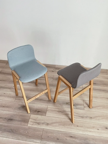 Простая и современная барная стула твердотворный дерево High Stool Creative Bar Chair Nordic Bar Stool Я хочу предсказать дизайнер
