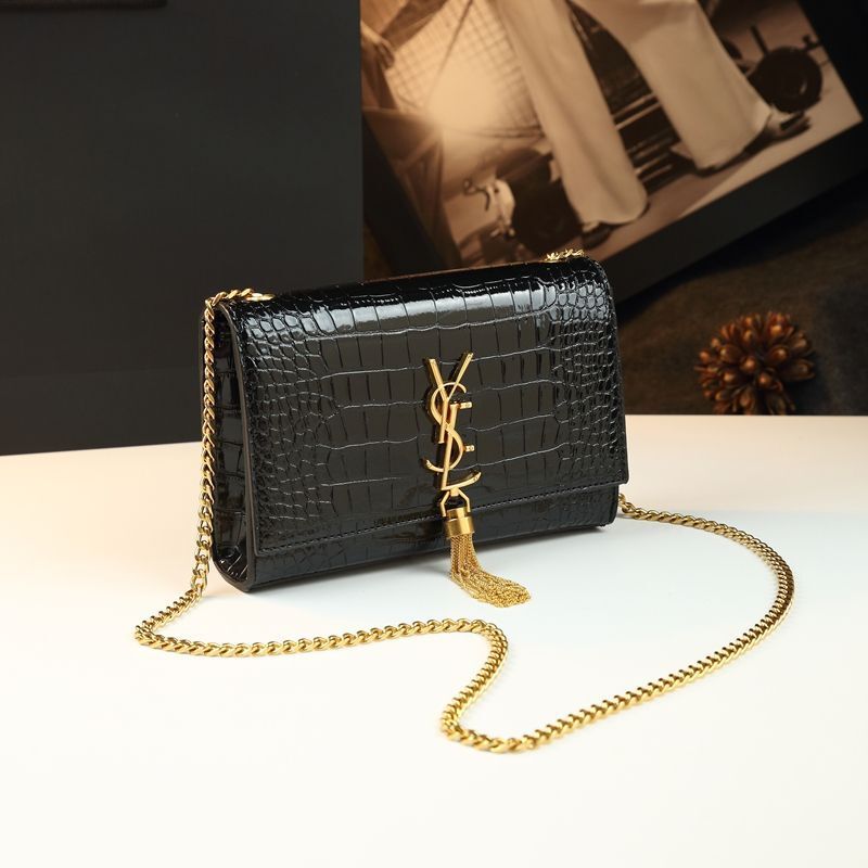 Elegant Tassel Luxury High-End Small Square Bag, New Stylish Underarm Bag, Exquisite Genuine Leather Shoulder and Crossbody Chain Women's Bag