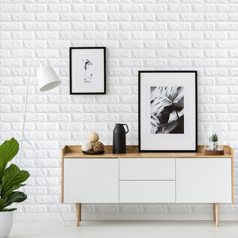 Foam wallpaper self - adhesive 3D stereo wall brick wallpaper background wall anti - collision bedroom warm decorative sticker