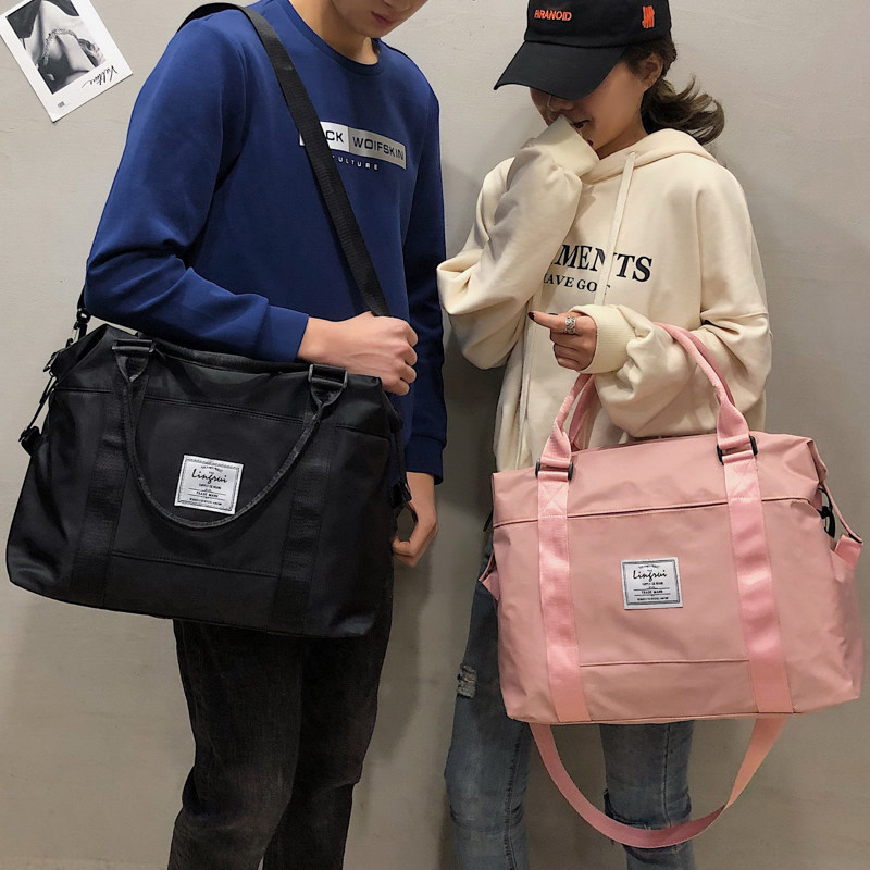 Net red travel bag simple short distance men's and women's light outdoor sports tide bag Korean portable waterproof fitness training bag