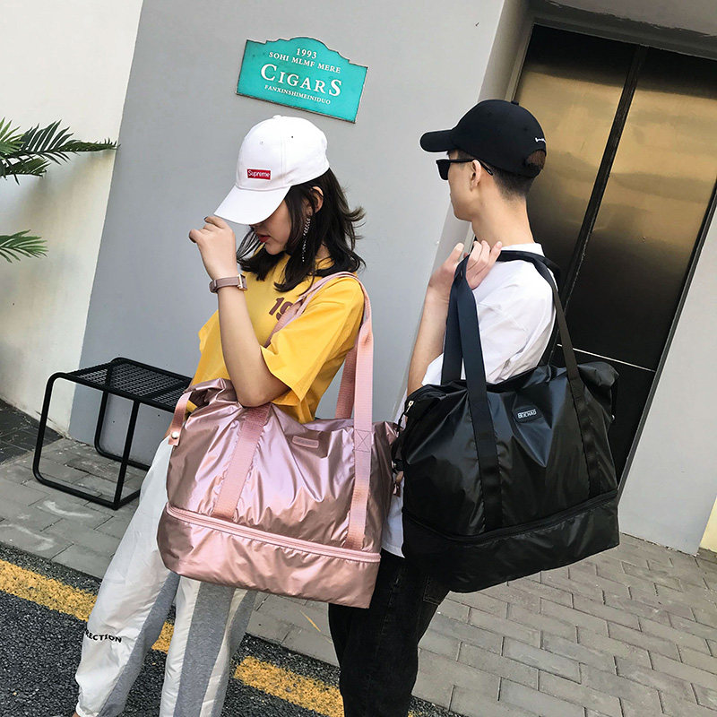 Travel Bag Carry-on Bags Women Han Edition Outdoor Short Tours Travel Baggage Bag Dry And Wet Separation Sports Fitness Bag